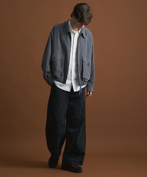 PUBLIC TOKYO（パブリックトウキョウ）の「PUBLIC DENIM　ワイドバギーパンツ（デニムパンツ・メンズ・その他2/グリーン/ブラック・1/2）」の12枚目の写真