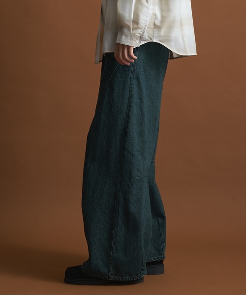 PUBLIC TOKYO（パブリックトウキョウ）の「PUBLIC DENIM　ワイドバギーパンツ（デニムパンツ・メンズ・その他2/グリーン/ブラック・1/2）」の19枚目の写真