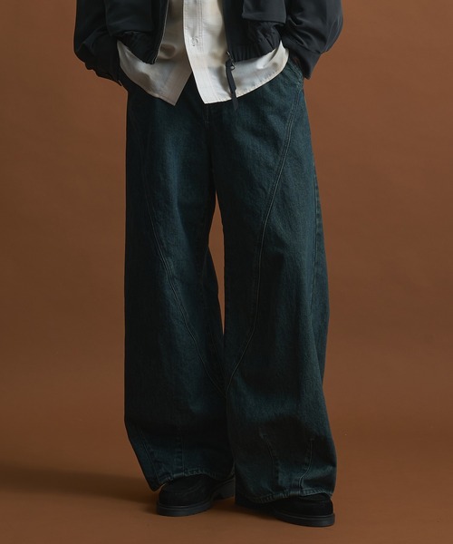 【新品未使用・タグ付き】PUBLIC TOKYO 立体裁断ワイドバギーパンツ PUBLIC DENIM 立体裁断ワイドバギーパンツ（デニムパンツ）｜PUBLIC