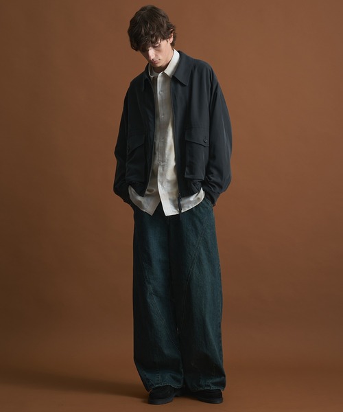 PUBLIC DENIM 立体裁断ワイドバギーパンツ（デニムパンツ