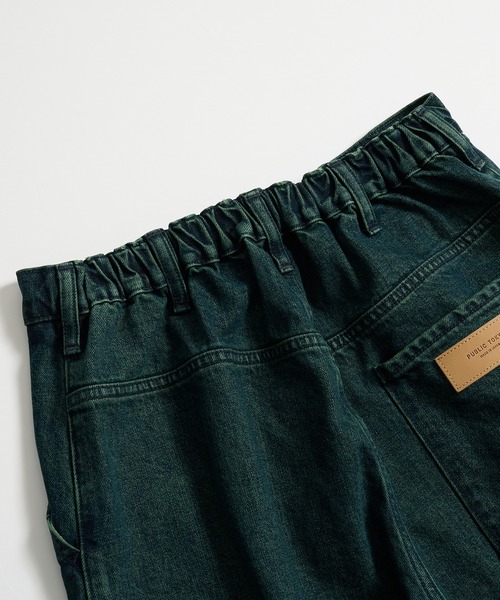 PUBLIC DENIM 立体裁断ワイドバギーパンツ（デニムパンツ