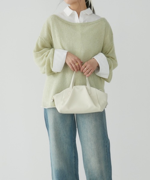 Auntie Rosa(アンティローザ)の「【karin’s direction item】ラメシアールーズニット(ニット/セーター・レディース・グリーン/ピンク・FREE)」の14枚目の写真