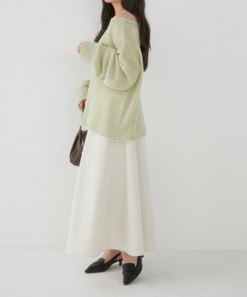 Auntie Rosa(アンティローザ)の「【karin’s direction item】ラメシアールーズニット(ニット/セーター・レディース・グリーン/ピンク・FREE)」の12枚目の写真