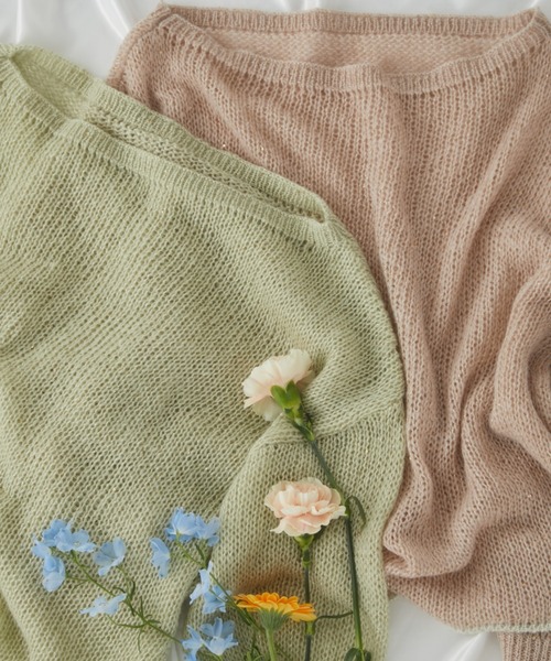 Auntie Rosa(アンティローザ)の「【karin’s direction item】ラメシアールーズニット(ニット/セーター・レディース・グリーン/ピンク・FREE)」の19枚目の写真