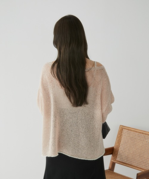 Auntie Rosa(アンティローザ)の「【karin’s direction item】ラメシアールーズニット(ニット/セーター・レディース・グリーン/ピンク・FREE)」の22枚目の写真