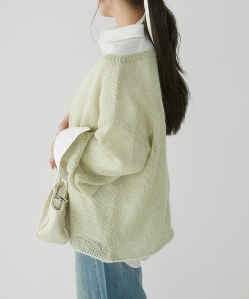 シアールーズニット I-SOOK ニット セーター メッシュルーズニット(kiharu select