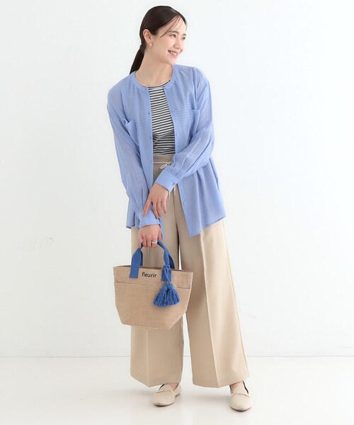 SHOO・LA・RUE(シューラルー)の「【高レビュー】夏を彩る ジュートランチトートバッグ(トートバッグ・レディース・オレンジ/ブルー/イエロー/ブラック系/ブラック系3/ブラック・00)」の7枚目の写真