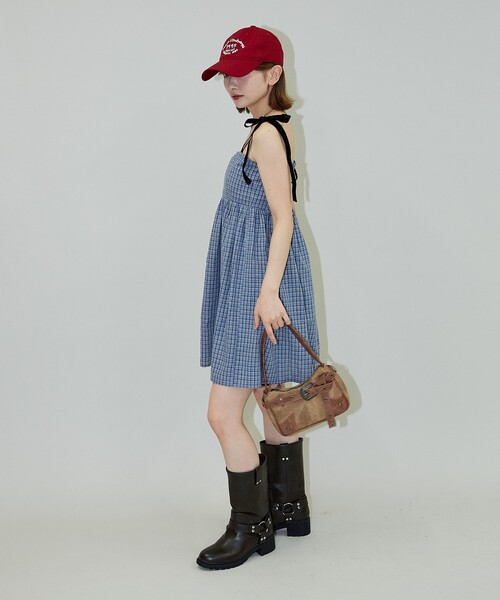 MARY QUANT × PUBLUXベロアリボンミニ キャミワンピース MARY QUANT/ベロアリボン ミニ キャミワンピース 限定展開
