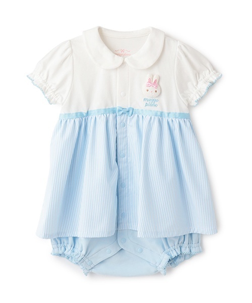 メゾピアノ 半袖 ロンパース 希少 メゾピアノピンクワンピース