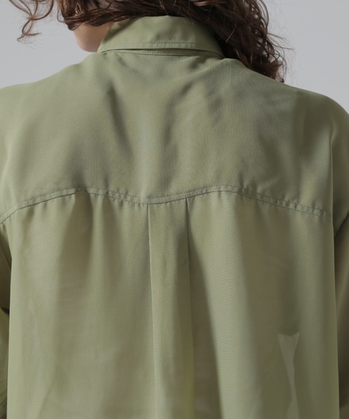 AVIREX(アヴィレックス)の「【直営店限定】EMBROIDERY SHEER SHIRT/刺繍シアーシャツ(シャツ/ブラウス・レディース・オフホワイト/ブラック/オリーブ・F)」の8枚目の写真