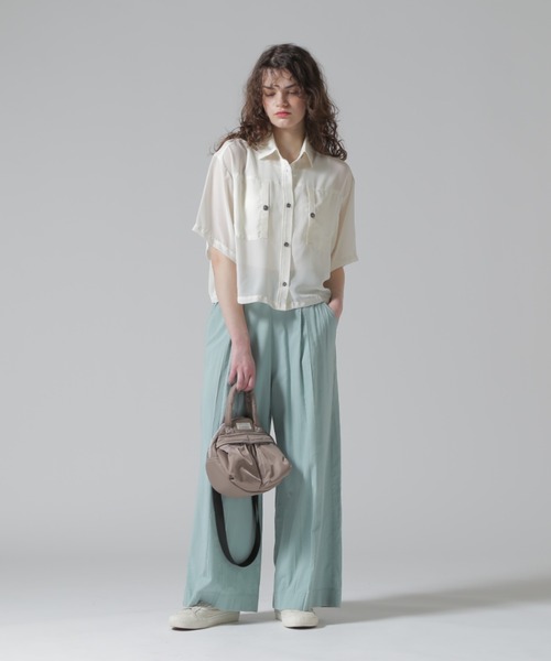 AVIREX(アヴィレックス)の「【直営店限定】EMBROIDERY SHEER SHIRT/刺繍シアーシャツ(シャツ/ブラウス・レディース・オフホワイト/ブラック/オリーブ・F)」の14枚目の写真
