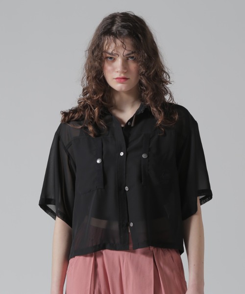 AVIREX(アヴィレックス)の「【直営店限定】EMBROIDERY SHEER SHIRT/刺繍シアーシャツ(シャツ/ブラウス・レディース・オフホワイト/ブラック/オリーブ・F)」の15枚目の写真
