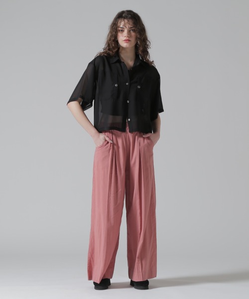 AVIREX(アヴィレックス)の「【直営店限定】EMBROIDERY SHEER SHIRT/刺繍シアーシャツ(シャツ/ブラウス・レディース・オフホワイト/ブラック/オリーブ・F)」の16枚目の写真