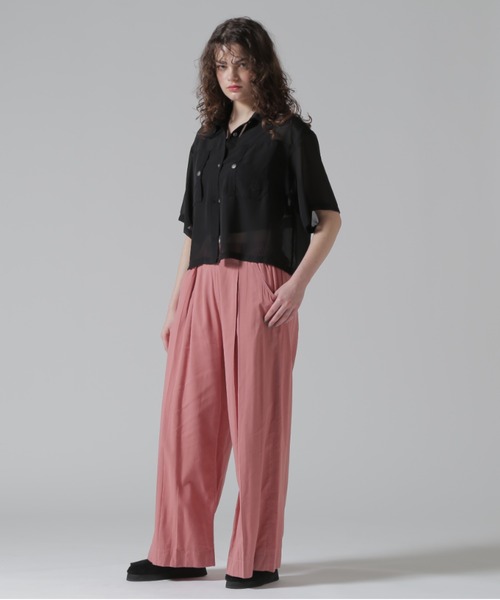 AVIREX(アヴィレックス)の「【直営店限定】EMBROIDERY SHEER SHIRT/刺繍シアーシャツ(シャツ/ブラウス・レディース・オフホワイト/ブラック/オリーブ・F)」の17枚目の写真