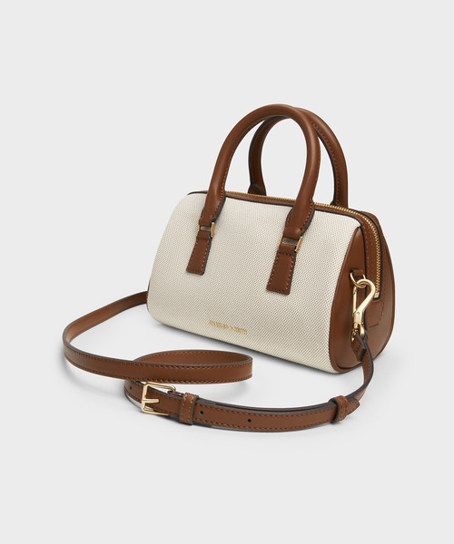 Everleigh エベルレイ ツートーンボウリングバッグ（トートバッグ