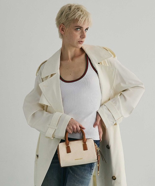 Everleigh エベルレイ ツートーンボウリングバッグ（トートバッグ