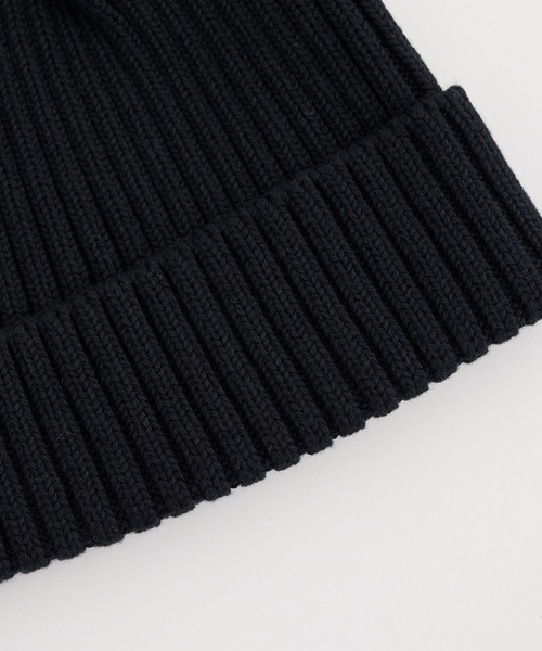 KIJIMA TAKAYUKI（キジマ　タカユキ）の「【KIJIMATAKAYUKI/キジマタカユキ】COTTON WATCH CAP（ニットキャップ/ビーニー・メンズ・ブラック・FREE）」の6枚目の写真