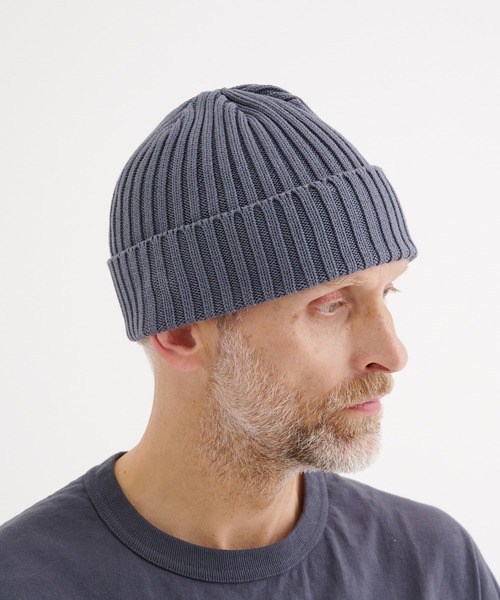 KIJIMA TAKAYUKI（キジマ　タカユキ）の「【KIJIMATAKAYUKI/キジマタカユキ】COTTON WATCH CAP（ニットキャップ/ビーニー・メンズ・ブラック・FREE）」の4枚目の写真