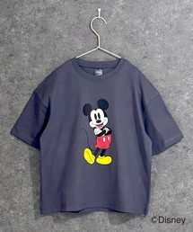 Disney（ディズニー）の「【 MICKY MOUSE / ミッキーマウス 】キャラクタープリント オーバーサイズTシャツ 半袖 キッズ（Tシャツ/カットソー・キッズ）」
