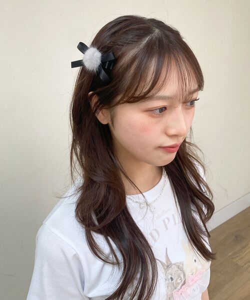 MAJESTIC LEGON（マジェスティックレゴン）の「ふわふわリボンヘアピンセット（ヘアピン・レディース・グレー・FREE）」の2枚目の写真