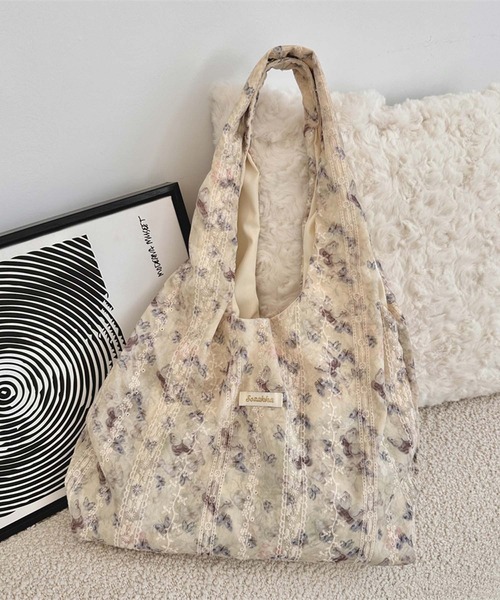 aimoha（アイモハ）の「レース刺繍トートバッグ（トートバッグ・レディース・ライトパープル/ピンク/グリーン/ブルー・FREE）」の3枚目の写真