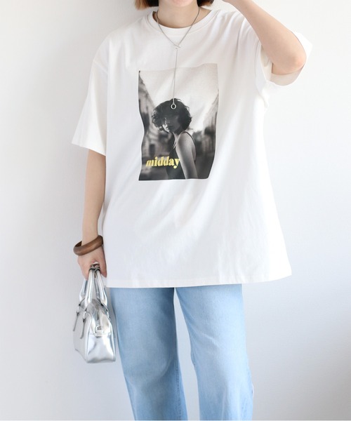 cepo(セポ)の「ユニセックス コットン天竺フォトプリントTee(Tシャツ/カットソー・レディース・オフホワイト/チャコール・M)」の11枚目の写真