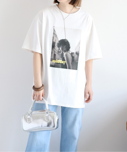 cepo(セポ)の「ユニセックス コットン天竺フォトプリントTee(Tシャツ/カットソー・レディース・オフホワイト/チャコール・M)」の12枚目の写真