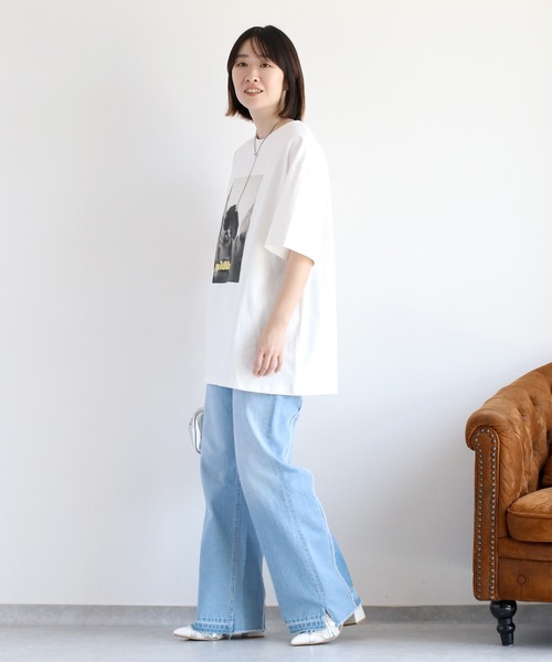 cepo(セポ)の「ユニセックス コットン天竺フォトプリントTee(Tシャツ/カットソー・レディース・オフホワイト/チャコール・M)」の7枚目の写真