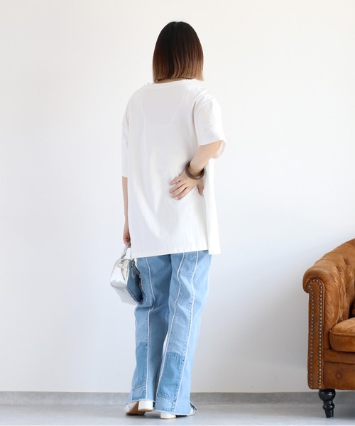 cepo(セポ)の「ユニセックス コットン天竺フォトプリントTee(Tシャツ/カットソー・レディース・オフホワイト/チャコール・M)」の8枚目の写真