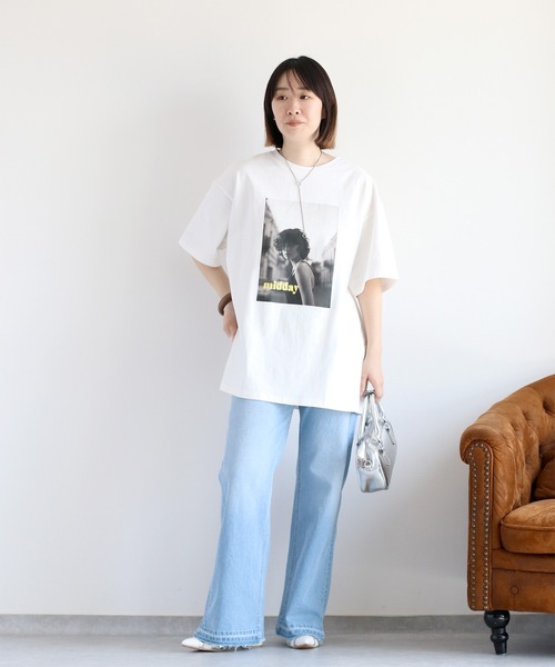 cepo(セポ)の「ユニセックス コットン天竺フォトプリントTee(Tシャツ/カットソー・レディース・オフホワイト/チャコール・M)」の6枚目の写真