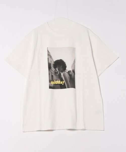 cepo(セポ)の「ユニセックス コットン天竺フォトプリントTee(Tシャツ/カットソー・レディース・オフホワイト/チャコール・M)」の4枚目の写真
