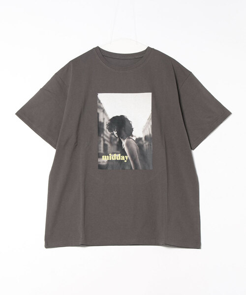 cepo(セポ)の「ユニセックス コットン天竺フォトプリントTee(Tシャツ/カットソー・レディース・オフホワイト/チャコール・M)」の5枚目の写真