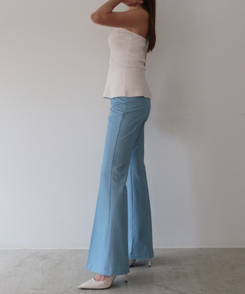 AMBIENT（アンビエント）の「テンセルデニムスリムフレアパンツ（デニムパンツ・レディース・ブルー系その他/ダークインディゴブルー・S/M）」の3枚目の写真