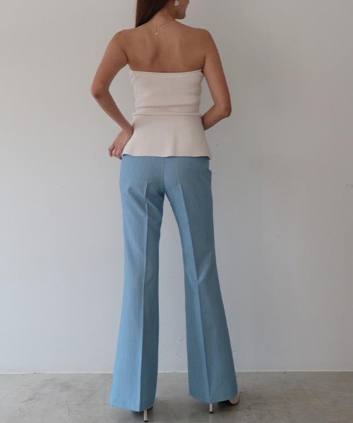 AMBIENT（アンビエント）の「テンセルデニムスリムフレアパンツ（デニムパンツ・レディース・ブルー系その他/ダークインディゴブルー・S/M）」の4枚目の写真