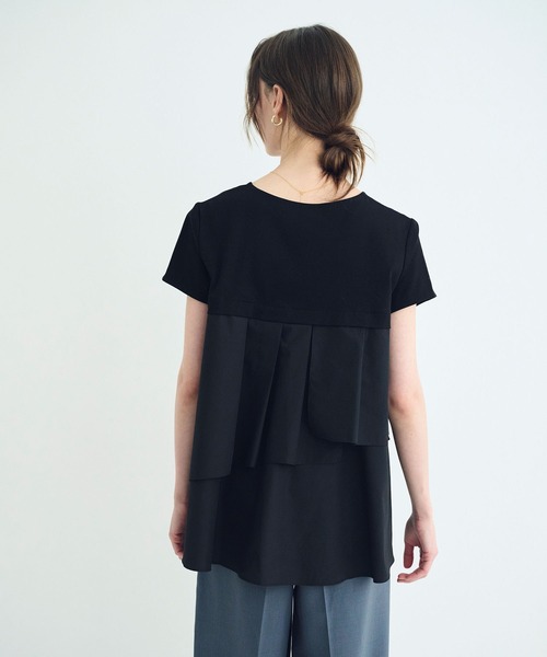 N.O.R.C（ノーク）の「タイプライターバックシャントップス【クールスムース】（Tシャツ/カットソー・レディース・ブラック/オフホワイト・フリー）」の2枚目の写真