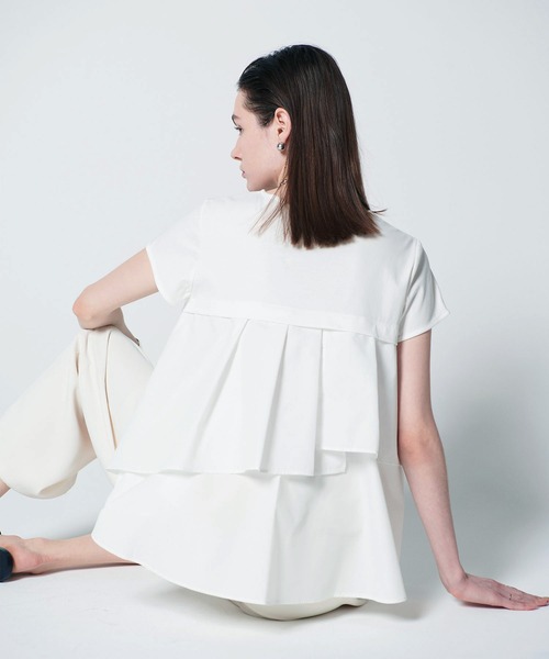 N.O.R.C（ノーク）の「タイプライターバックシャントップス【クールスムース】（Tシャツ/カットソー・レディース・ブラック/オフホワイト・フリー）」の7枚目の写真