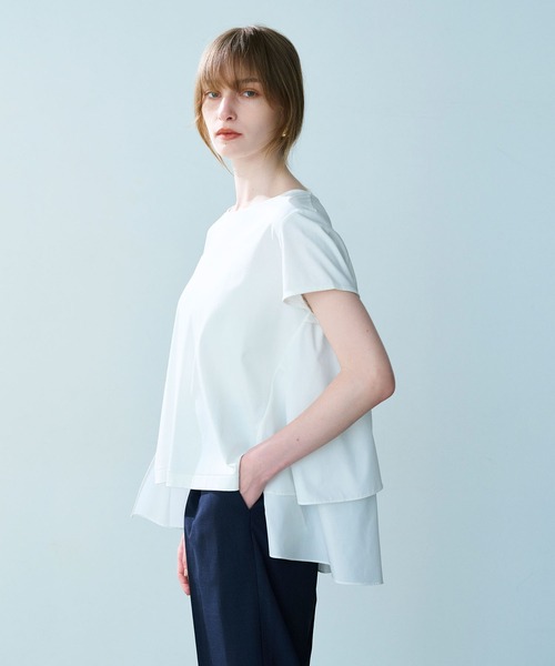 N.O.R.C（ノーク）の「タイプライターバックシャントップス【クールスムース】（Tシャツ/カットソー・レディース・ブラック/オフホワイト・フリー）」の6枚目の写真