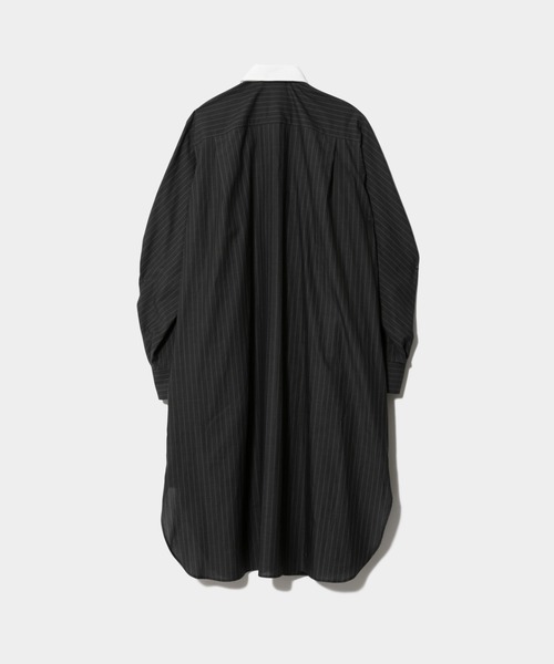 beautiful people(ビューティフルピープル)の「doble-front cotton suiting shirt dress(シャツワンピース・レディース・チャコール・36/38)」の5枚目の写真