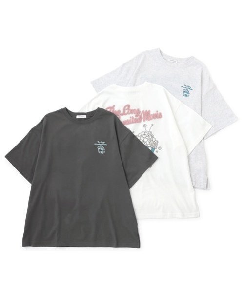 接触冷感/ひんやり】【綿100％】ポップコーンプリントT（Tシャツ