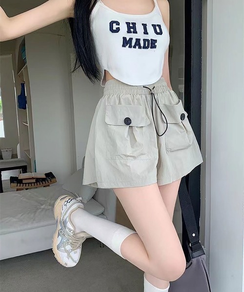 Asterellivi(アステレリビ)の「ポケットショートカーゴパンツ(その他パンツ・レディース・ベージュ/ブラック/チャコールグレー・S/M/L)」の14枚目の写真