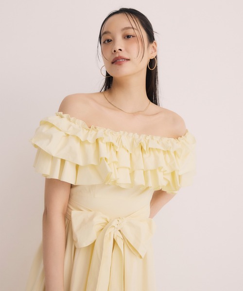 eimy istoire オフショルフリルマキシワンピース セール】オフショルフリルマキシワンピース(ワンピース)|EIMY