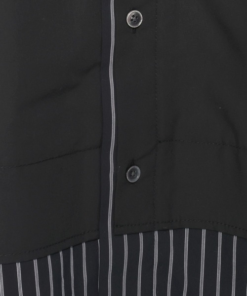 HARE（ハレ）の「レイヤードストライプシャツ(HARE)（シャツ/ブラウス・メンズ・ブラック/グレー/ブルー・FREE）」の21枚目の写真