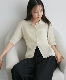 Aunt Marie's（アントマリーズ）の「シアーポロハーフスリーブトップス（ポロシャツ）」