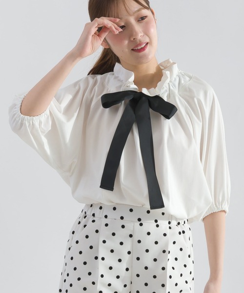 PICCIN(ピッチン)の「ザビエルカットソー(Tシャツ/カットソー・レディース・ブラック/オフホワイト・M)」の9枚目の写真