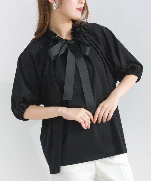 PICCIN(ピッチン)の「ザビエルカットソー(Tシャツ/カットソー・レディース・ブラック/オフホワイト・M)」の3枚目の写真