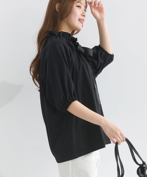 PICCIN(ピッチン)の「ザビエルカットソー(Tシャツ/カットソー・レディース・ブラック/オフホワイト・M)」の4枚目の写真