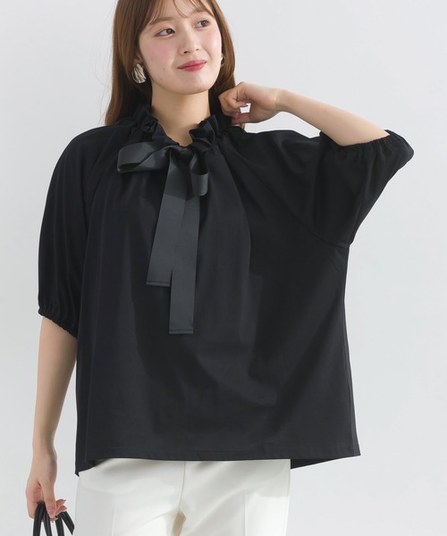 PICCIN(ピッチン)の「ザビエルカットソー(Tシャツ/カットソー・レディース・ブラック/オフホワイト・M)」の5枚目の写真