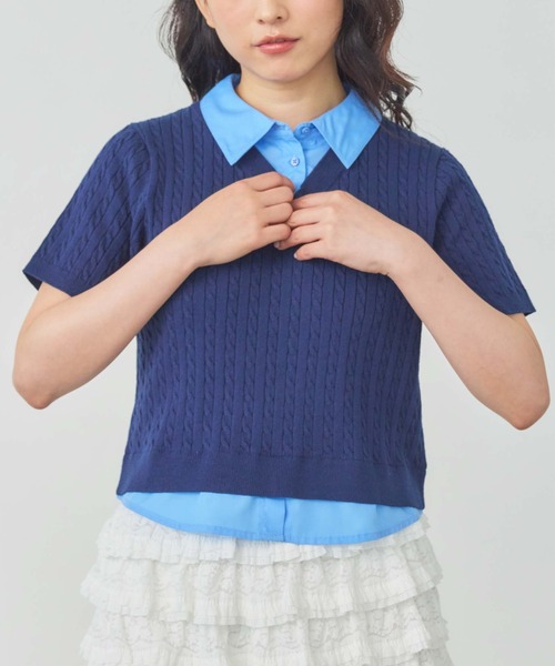 violette room ケーブルニットドッキング スウェット wft06529.jpg