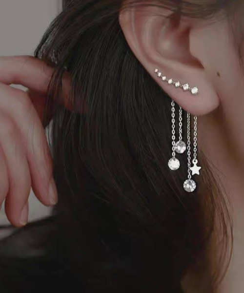 【mercalin様】#746×2　#655P－3　#645P－5　ピアス4点 pearl×chain ピアス（SALON）の商品詳細