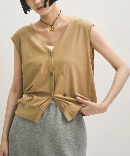 PROTAGONISTA（プロタゴニスタ）の「【PROTAGONISTA(プロタゴニスタ)】SET TOPS（Tシャツ/カットソー・レディース・ベージュ/ブラック・FREE）」の12枚目の写真